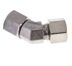 10S Codo de acero inoxidable de 45 grados con rótula de 630 bar Cono de sellado con junta tórica de FKM ajustable ISO 8434-1