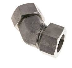 Accesorio de corte en codo de 45 grados de acero inoxidable 38S con rótula 315 bar Cono de sellado con junta tórica de FKM ajustable ISO 8434-1