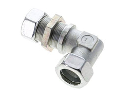 28L Zink plated Steel Elbow Cutting Fitting Bulkhead 160 bar ISO 8434-1