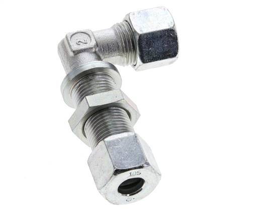 10S Zink plated Steel Elbow Cutting Fitting Bulkhead 630 bar ISO 8434-1