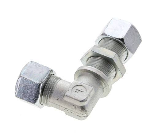 16S Zink plated Steel Elbow Cutting Fitting Bulkhead 400 bar ISO 8434-1