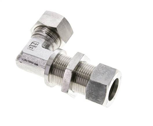 22L Stainless Steel Elbow Cutting Fitting Bulkhead 160 bar ISO 8434-1