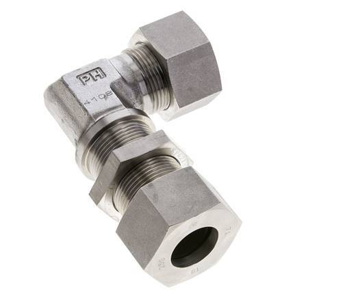 25S Stainless Steel Elbow Cutting Fitting Bulkhead 400 bar ISO 8434-1