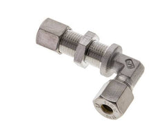 8S Stainless Steel Elbow Compression Fitting Bulkhead 500 bar ISO 8434-1