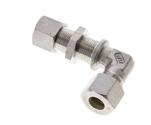 14S Stainless Steel Elbow Compression Fitting Bulkhead 400 bar ISO 8434-1