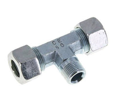 15L & M18x1.5 (con) Zink plated Steel T-Shape Tee Cutting Fitting with Male Threads 315 bar ISO 8434-1