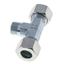 15L & M18x1.5 (con) Zink plated Steel T-Shape Tee Cutting Fitting with Male Threads 315 bar ISO 8434-1