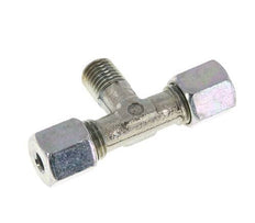 6S y M12x1,5 (con) Accesorio de corte en T de acero galvanizado con rosca macho 640 bar ISO 8434-1