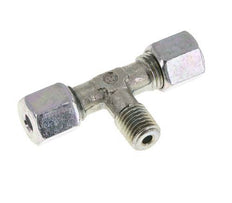 6S y M12x1,5 (con) Accesorio de corte en T de acero galvanizado con rosca macho 640 bar ISO 8434-1