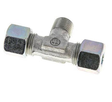 10S & M16x1.5 (con) Zink plated Steel T-Shape Tee Cutting Fitting with Male Threads 640 bar ISO 8434-1