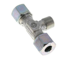 10S & M16x1.5 (con) Zink plated Steel T-Shape Tee Cutting Fitting with Male Threads 640 bar ISO 8434-1