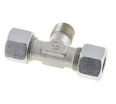 14S & M20x1.5 (con) Zink plated Steel T-Shape Tee Cutting Fitting with Male Threads 640 bar ISO 8434-1