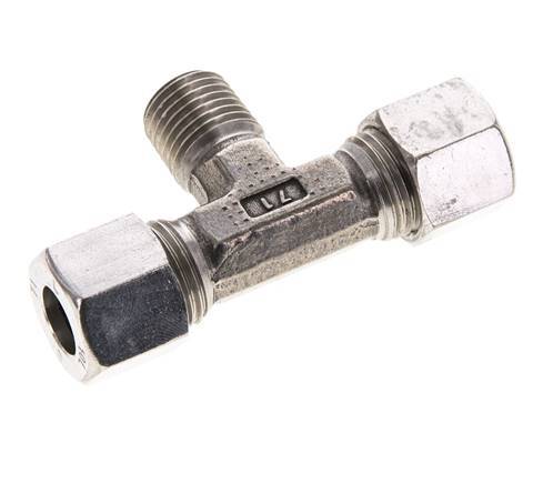 10L & M14x1.5 (con) Stainless Steel T-Shape Tee Cutting Fitting with Male Threads 315 bar ISO 8434-1