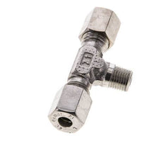 6L & M10x1 (con) Stainless Steel T-Shape Tee Compression Fitting with Male Threads 315 bar ISO 8434-1