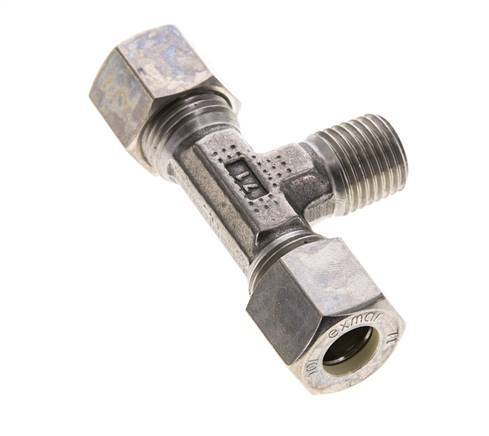 10L & M14x1.5 (con) Stainless Steel T-Shape Tee Compression Fitting with Male Threads 315 bar ISO 8434-1