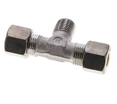 10S & M16x1.5 (con) Stainless Steel T-Shape Tee Compression Fitting with Male Threads 450 bar ISO 8434-1