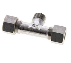 12S & M18x1.5 (con) Stainless Steel T-Shape Tee Compression Fitting with Male Threads 400 bar ISO 8434-1
