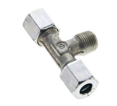 6LL & R1/8'' Zink plated Steel T-Shape Tee Cutting Fitting with Male Threads 100 bar ISO 8434-1