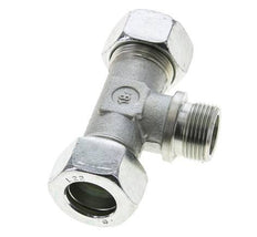 Racor en T de acero galvanizado 22L y G3/4'' con rosca macho 160 bar ISO 8434-1