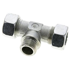 Racor en T de acero galvanizado 22L y G3/4'' con rosca macho 160 bar ISO 8434-1