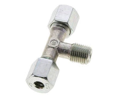 6S & R1/4'' Zink plated Steel T-Shape Tee Cutting Fitting with Male Threads 630 bar ISO 8434-1