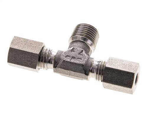 4LL & R1/8'' Stainless Steel T-Shape Tee Cutting Fitting with Male Threads 100 bar ISO 8434-1