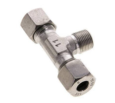 10S & R3/8'' Stainless Steel T-Shape Tee Cutting Fitting with Male Threads 630 bar ISO 8434-1