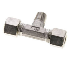 10L & R1/4'' Stainless Steel T-Shape Tee Compression Fitting with Male Threads 315 bar ISO 8434-1