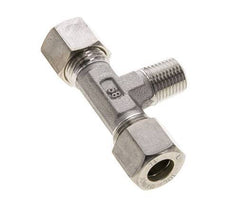 10L & R1/4'' Stainless Steel T-Shape Tee Compression Fitting with Male Threads 315 bar ISO 8434-1