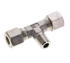 10L & R1/4'' Stainless Steel T-Shape Tee Compression Fitting with Male Threads 315 bar ISO 8434-1