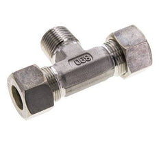 15L & R1/2'' Stainless Steel T-Shape Tee Compression Fitting with Male Threads 315 bar ISO 8434-1