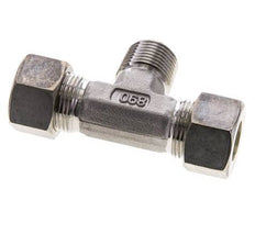 15L & R1/2'' Stainless Steel T-Shape Tee Compression Fitting with Male Threads 315 bar ISO 8434-1