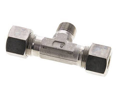 12S & R3/8'' Stainless Steel T-Shape Tee Compression Fitting with Male Threads 400 bar ISO 8434-1