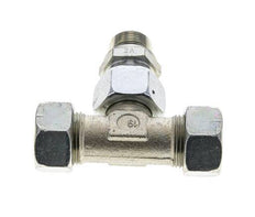 22L y M26x1,5 Racor en T de acero galvanizado con rosca macho 160 bar ajustable ISO 8434-1