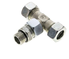 22L y M26x1,5 Racor en T de acero galvanizado con rosca macho 160 bar ajustable ISO 8434-1