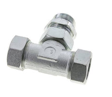 35L & M42x2 Zink plated Steel T-Shape Tee Cutting Fitting with Male Threads 160 bar Adjustable ISO 8434-1