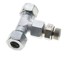 20S & M27x2 Zink plated Steel T-Shape Tee Cutting Fitting with Male Threads 400 bar Adjustable ISO 8434-1