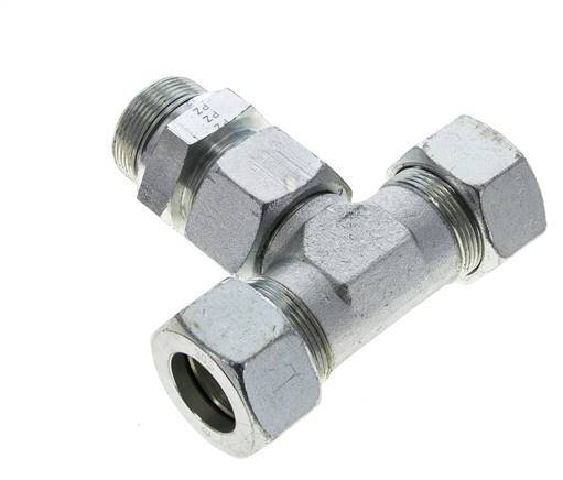 30S y M42x2 Racor en T de acero galvanizado con rosca macho 400 bar Ajustable ISO 8434-1