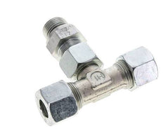 14S & G1/2'' Zink plated Steel T-Shape Tee Cutting Fitting with Male Threads 630 bar Adjustable ISO 8434-1