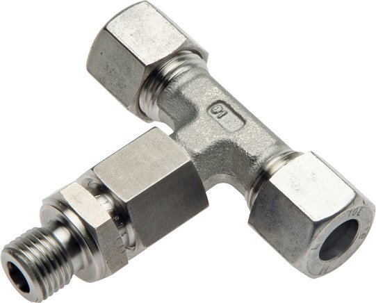 14S & G1/2'' Stainless Steel T-Shape Tee Cutting Fitting with Male Threads 630 bar Adjustable ISO 8434-1