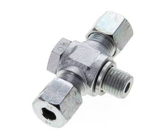 8S & M14x1.5 Zink plated Steel Tee Swivel Joint Cutting Fitting with Male Threads 400 bar ISO 8434-1