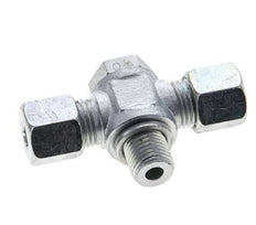 8S & M14x1.5 Zink plated Steel Tee Swivel Joint Cutting Fitting with Male Threads 400 bar ISO 8434-1