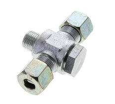 10S & M16x1.5 Zink plated Steel Tee Swivel Joint Cutting Fitting with Male Threads 400 bar ISO 8434-1