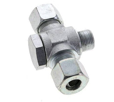 14S & M20x1.5 Zink plated Steel Tee Swivel Joint Cutting Fitting with Male Threads 400 bar ISO 8434-1