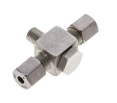 6S & M12x1.5 Stainless Steel Tee Swivel Joint Cutting Fitting with Male Threads 400 bar ISO 8434-1