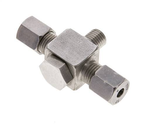 6S & M12x1.5 Stainless Steel Tee Swivel Joint Cutting Fitting with Male Threads 400 bar ISO 8434-1