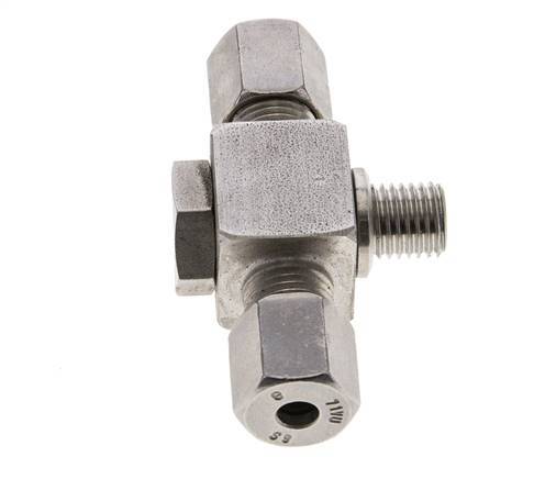 6S & M12x1.5 Stainless Steel Tee Swivel Joint Cutting Fitting with Male Threads 400 bar ISO 8434-1