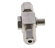 6S & M12x1.5 Stainless Steel Tee Swivel Joint Cutting Fitting with Male Threads 400 bar ISO 8434-1