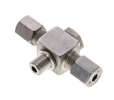 6S & M12x1.5 Stainless Steel Tee Swivel Joint Cutting Fitting with Male Threads 400 bar ISO 8434-1