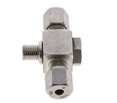 6S & M12x1.5 Stainless Steel Tee Swivel Joint Cutting Fitting with Male Threads 400 bar ISO 8434-1